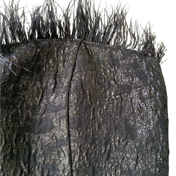 H&M Black Strapless Feather-Trim Top medium - Picture 5 of 12